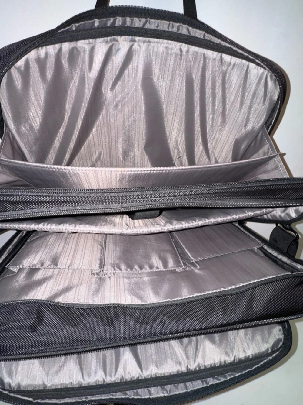 Samsonite Black Laptop Briefcase with Front Organizer and Padded Strap